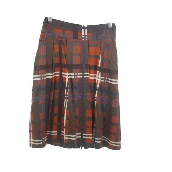 zara basic small plaid a line skirt